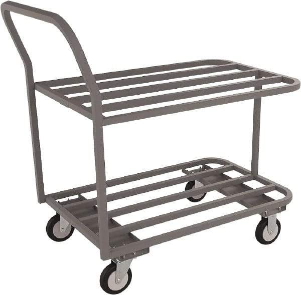 Jamco - 1,200 Lb Capacity, 24" Wide x 48" Long x 27" High Tubular Frame Cart - 2 Shelf, Steel - A1 Tooling