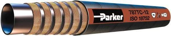 Parker - -24 Hose Size, 1-1/2" ID x 2.08" OD, 5,000 psi Work Pressure Hydraulic Hose - 10" Radius, Synthetic Rubber, -40°F to 257°F - A1 Tooling