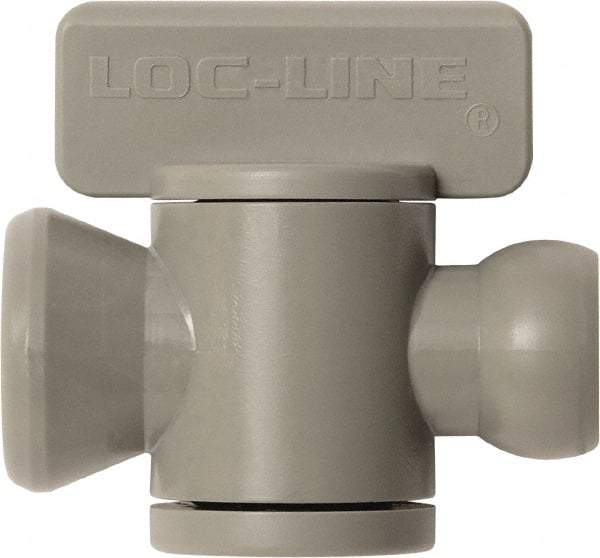 Loc-Line - 10 Piece, 1/4" ID Coolant Hose In-Line Check Valve - Female to Ball Connection, Acetal Copolymer Body, Unthreaded, Use with Loc-Line Modular Hose Systems - A1 Tooling