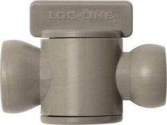 Loc-Line - 10 Piece, 1/2" ID Coolant Hose In-Line Check Valve - Female to Ball Connection, Acetal Copolymer Body, Unthreaded, Use with Loc-Line Modular Hose Systems - A1 Tooling