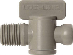 Loc-Line - 10 Piece, 1/4" ID Coolant Hose Male NPT Valve - Male to Female Connection, Acetal Copolymer Body, NPT, Use with Loc-Line Modular Hose Systems - A1 Tooling