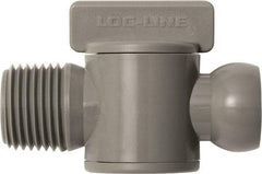 Loc-Line - 10 Piece, 1/2" ID Coolant Hose Male NPT Valve - Male to Female Connection, Acetal Copolymer Body, NPT, Use with Loc-Line Modular Hose Systems - A1 Tooling