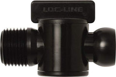 Loc-Line - 10 Piece, 1/2" ID Coolant Hose Male NPT Valve - Male to Female Connection, Acetal Copolymer Body, NPT, Use with Loc-Line Modular Hose Systems - A1 Tooling