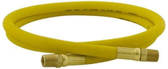 PRO-SOURCE - 1/2" ID x 3/4" OD 100' Long Multipurpose Air Hose - MNPT x MNPT Ends, 300 Working psi, 23 to 150°F, 1/2" Fitting, Yellow - A1 Tooling