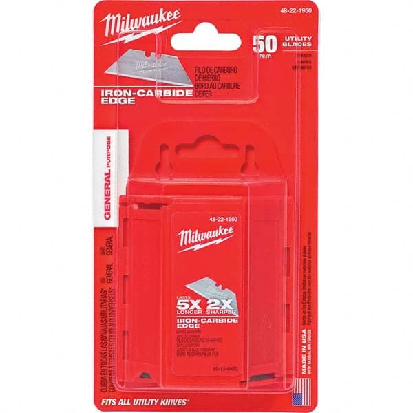 Milwaukee Tool - Knife Blades Type: Utility Knife Blade Material: Carbon Steel - A1 Tooling