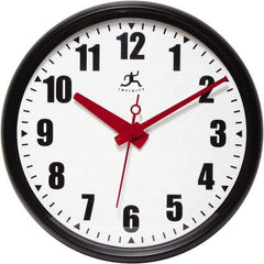 Infinity Insttruments - 13-1/2 Inch Diameter, White Face, Dial Wall Clock - Analog Display, Black Case, Runs on AA Battery - A1 Tooling