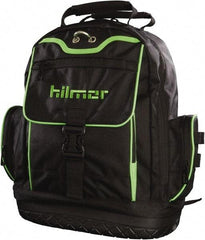 Hilmor - 19 Pocket Black Synthetic Backpack Tool Bag - 6" Wide x 14" Deep x 16" High - A1 Tooling