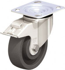 Swivel Top Plate Caster: Nylon, 5″ Wheel Dia, 1-9/16″ Wheel Width, 770 lb Capacity, 6-1/8″ OAH Nylon, 770 Lb Capacity, Ball Bearing, 4 x 4-1/2″ Plate