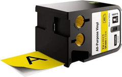 Dymo - 2" Wide x 276" Long, Black on Yellow Vinyl Cartridge - For DYMO XTL Printer 1868815 - A1 Tooling