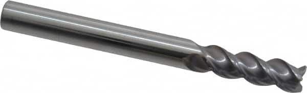 Niagara Cutter - 1/4", 3 Flute, Single End, Solid Carbide, 0.02" Corner Radius End Mill - 2-1/2" OAL, 45° Helix, Right Hand Flute, 3/4" LOC, Right Hand Cut - A1 Tooling