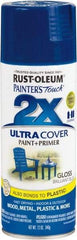 Rust-Oleum - Brilliant Blue, Gloss, Enamel Spray Paint - 8 to 12 Sq Ft per Can, 12 oz Container - A1 Tooling