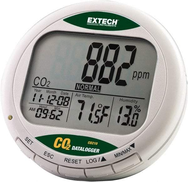 Extech - -14 to 140°F, 0 to 99.9% Humidity Range, Air Quality Monitor - A1 Tooling