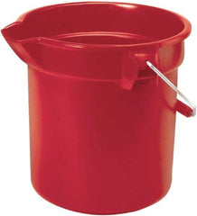 Rubbermaid - 10 Qt, 260.35mm High, High-Density Polyethylene Round Red Single Pail - Handle Included, 10-1/2" Top Diam - A1 Tooling