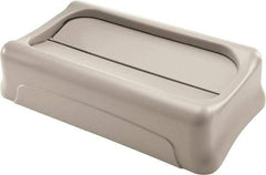 Rubbermaid - Rectangle Lid for Use with Rectangular Trash Cans - Beige, For Slim Jim Trash Cans - A1 Tooling