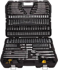 DeWALT - 204 Piece 1/4, 3/8 & 1/2" Drive Mechanic's Tool Set - Comes in Plastic Case - A1 Tooling