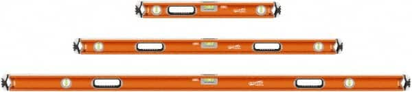 SAVAGE by SWANSON - 24" & 48" & 78" Long 3 Vial Box Beam Level - Aluminum, Orange - A1 Tooling