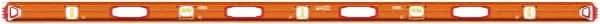 SAVAGE by SWANSON - Magnetic 78" Long 3 Vial I-Beam Level - Aluminum, Orange - A1 Tooling