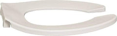 CENTOCO - 17.88 Inch Long, 1 Inch Inside Width, Polypropylene, Elongated, Open Front without Cover, Toilet Seat - 14 Inch Outside Width, Residential, Commercial, Health Care, Industrial, Institutional Installation, White - A1 Tooling