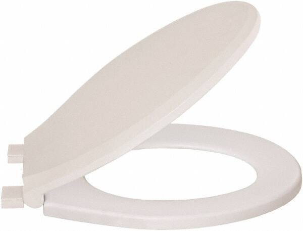 CENTOCO - 16-3/4 Inch Long, 1-3/4 Inch Inside Width, Polypropylene, Regular, Closed Front with Cover, Toilet Seat - 14 Inch Outside Width, Residential Installation, White - A1 Tooling