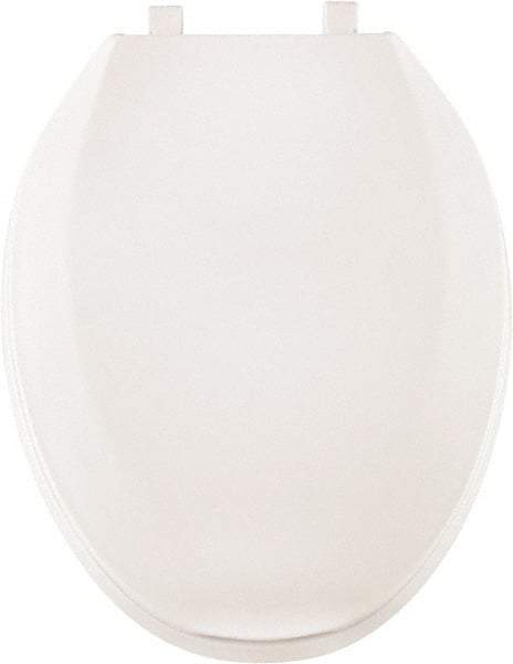 CENTOCO - 18.9 Inch Long, 2 Inch Inside Width, Polypropylene, Elongated, Closed Front with Cover, Toilet Seat - 14 Inch Outside Width, Residential, Commercial, Health Care, Industrial, Institutional Installation, White - A1 Tooling