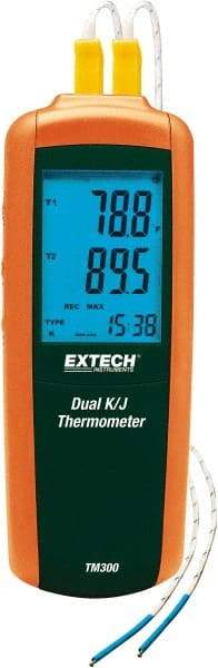 Extech - -328 to 2,501°F Digital Thermometer - LCD Display, K, J Thermocouple Sensor, AAA Battery Power - A1 Tooling