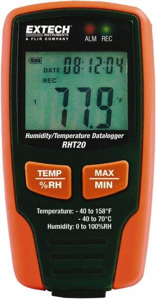 Extech - -40 to 158°F, 0 to 100% Humidity Range, Temp Recorder - A1 Tooling