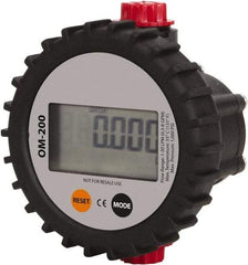 PRO-LUBE - 1/2" FNPT Port Oval Gear Flowmeter with Local Display - 1000 Max psi, 0.3 to 8 GPM, Aluminum - A1 Tooling