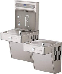 ELKAY - 8 GPH Cooling Capacity Barrier Free Wall Mounted Water Cooler & Fountain - Bottle Filling, 20 to 105 psi, 0.20 hp, Stainless Steel - A1 Tooling