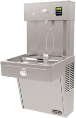 ELKAY - 8 GPH Cooling Capacity Barrier Free Wall Mounted Water Cooler & Fountain - Bottle Filling, 20 to 105 psi, 0.20 hp, Stainless Steel - A1 Tooling