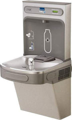 ELKAY - 8 GPH Cooling Capacity Barrier Free Wall Mounted Water Cooler & Fountain - Bottle Filling, 20 to 105 psi, 0.20 hp, Stainless Steel - A1 Tooling