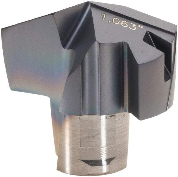 Iscar - Series ICM, 27mm Diam Grade IC908 Replaceable Drill Tip - Carbide, TiAlN/TiN Finish, 27 Seat Size - A1 Tooling