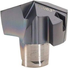 Iscar - Series ICM, 27mm Diam Grade IC908 Replaceable Drill Tip - Carbide, TiAlN/TiN Finish, 27 Seat Size - A1 Tooling