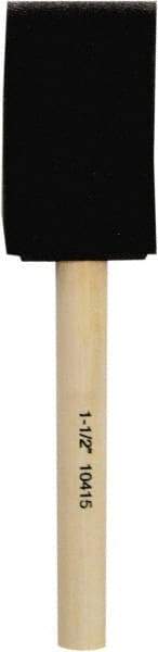 Premier Paint Roller - 1-1/2" Flat Foam Foam Paint Brush - 2-1/2" Bristle Length, 4" Wood Dowel Handle - A1 Tooling