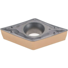 Iscar - DCMT3-1 PF Grade IC830 Carbide Turning Insert - AlTiN/TiN Finish, 55° Diamond, 3/8" Inscr Circle, 5/32" Thick, 1/64" Corner Radius - A1 Tooling