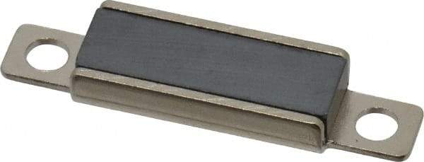 Sugatsune - 23/64" Long x 1-27/64" Wide x 11/64" High, Ferrite & Steel Thin Magnetic Catch - Nickel Coated, 3.7 Magnetic Force - A1 Tooling