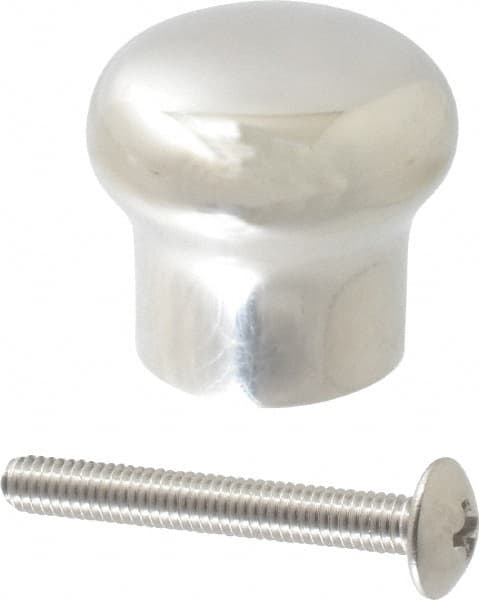 Sugatsune - 304 Stainless Steel Round Drawer or Lid Knob - 63/64" Base Diam, 1-1/2" Diam, 1-1/16" High, M5x0.8 - A1 Tooling