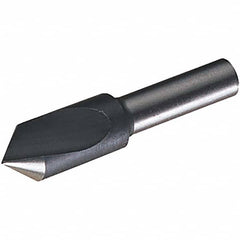 Chicago-Latrobe - 1/2" Head Diam, 6.35mm Shank Diam, 1 Flute 90° High Speed Steel Countersink - A1 Tooling