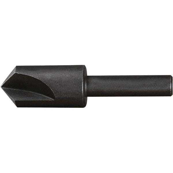 Chicago-Latrobe - 1/2" Head Diam, 6.35mm Shank Diam, 3 Flute 100° High Speed Steel Countersink - A1 Tooling