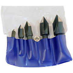 Chicago-Latrobe - 5 Piece, 1/4 to 3/4" Head Diam, 82° Included Angle, Single End Countersink Set - A1 Tooling