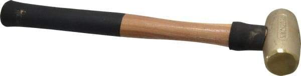 American Hammer - 3 Lb Head 1-1/2" Face Brass Head Hammer - 15" OAL, Wood Handle - A1 Tooling