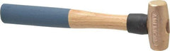 American Hammer - 1-1/2 Lb Head 1-3/8" Face Bronze Nonmarring Hammer - 12" OAL, Wood Handle - A1 Tooling