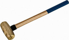 American Hammer - 10 Lb Head 2" Face Bronze Nonmarring Hammer - 26" OAL, Wood Handle - A1 Tooling