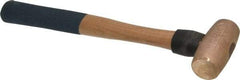 American Hammer - 2 Lb Head 1-3/8" Face Bronze Nonmarring Hammer - 13" OAL, Wood Handle - A1 Tooling