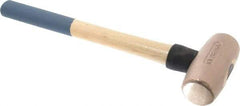 American Hammer - 5 Lb Head 1-3/4" Face Bronze Nonmarring Hammer - 16" OAL, Wood Handle - A1 Tooling