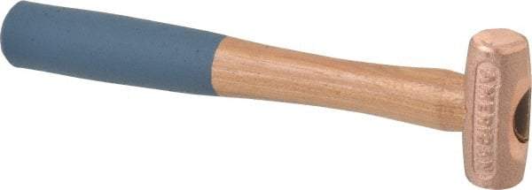 American Hammer - 1/2 Lb Nonsparking Copper Head Hammer - 10" OAL, 2" Head Length, 1" Face Diam, 10" Hickory Handle - A1 Tooling