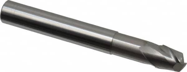 Accupro - 8mm, 2 Flute, Single End, Solid Carbide, 1mm Corner Radius End Mill - 63mm OAL, 30° Helix, Right Hand Flute, 8mm LOC, Right Hand Cut, 16mm Extended Reach - A1 Tooling