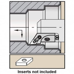 Kennametal - Series Kenloc, Right Hand, MDJN Toolholder Compatibility, DN.. Insert Compatibility, Indexable Turning Cartridge - Pin & Clamp Holding Method, 63mm OAL x 18mm OAW x 22.25mm OAH - A1 Tooling