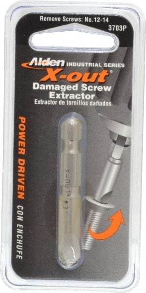 Alden - Screw Extractor - #3 Extractor for #12 to #14 Screw, 2" OAL - A1 Tooling