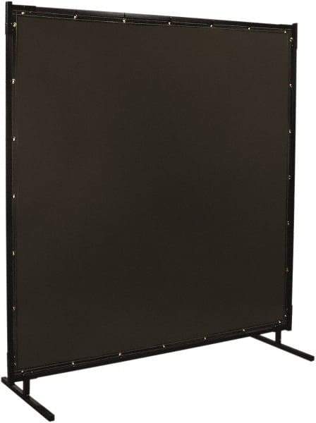 Steiner - 6 Ft. Wide x 6 Ft. High x 1 Inch Thick, 14 mil Thick Transparent Vinyl Portable Welding Screen Kit - Gray - A1 Tooling