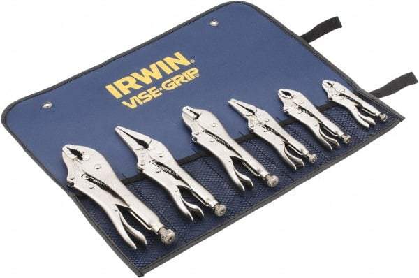 Irwin - 6 Piece Locking Plier Set - Comes in Tool Roll - A1 Tooling